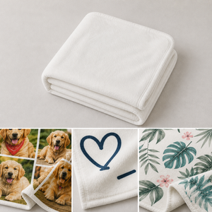 Custom Photo Fleece Blanket Personalized Name Logo Sublimation Printed Soft Flannel <b>Throw</b> for Home Gifts - Product Image 3