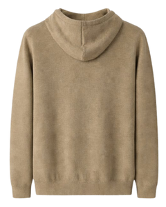 Sweat-shirt à capuche décontracté pour homme, personnalisé par le fabricant, en mélange de coton et polaire, beige, à manches longues, avec cordon de serrage réglable - Product Image 5