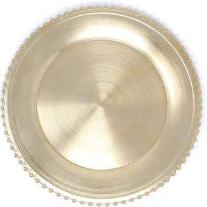 Assiette de Présentation Classique en Plastique, 100 Pièces, Haute Qualité, Écologique, Style Luxe, Couleur Or, pour Usage Domestique, Hôtelier et en Restauration - Product Image 2