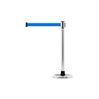 [BS-SS(BL)] Poteau de signalisation facile à installer avec double mécanisme de verrouillage de sécurité, pratique et durable, robuste, de type bouton