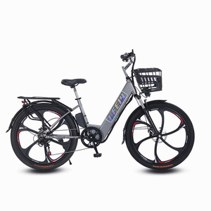 Vélo électrique urbain de 26 pouces, style rétro, cadre bas profil, batterie lithium cachée 48V 15AH, frein à disque double haute vitesse - Product Image 3