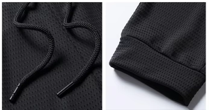 Pantalon d'été décontracté pour hommes, grande taille, respirant, léger, à séchage rapide, pantalon long Harun pour hommes, pantalon noir à cordon de serrage - Product Image 2