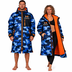 Robe de Plage Camouflage Personnalisée pour Adultes, Imperméable, à Capuche, Veste de Change pour Surf, Doublure Polaire Thermique, Séchage Rapide, pour Plage, Natation, Activités de Plein Air - Product Image 6