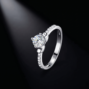 Wholesale <b>Finger</b> Jewelry 10K Gold Round <b>Ring</b> Lab Grown Diamond Engagement <b>Ring</b> for Women Female Gift - Product Image 5