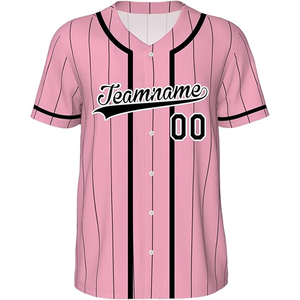 Top Selling High Quality Breathable Heat-Transfer Printed Baseball Jersey Unisex 100% Polyester Material Custom Team Name V-neck - Product Image 3
