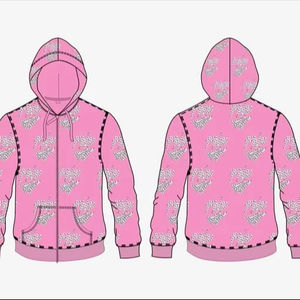 Sudadera con Capucha Personalizada con Serigrafía, Sudadera con Capucha Unisex con Cierre Completo, Sudadera con Capucha de Algodón Personalizada con Cierre Completo - Product Image 1