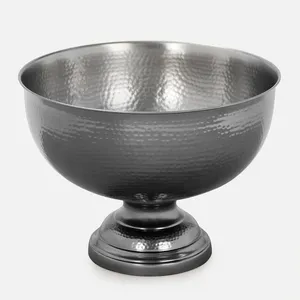 Bol à punch en acier inoxydable martelé gris mat, finition mate, vente en gros, OEM, pour bars, restaurants, mariages et fêtes - Product Image 3