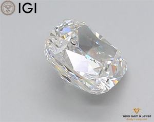 เพชรทรงคุชชั่น 1.50 กะรัต ได้รับการรับรองจาก IGI เพชร CVD ผลิตในห้องปฏิบัติการ สี F ความสะอาดระดับ VVS2 สำหรับเครื่องประดับโซลิแทร์ระดับพรีเมียม - Product Image 5