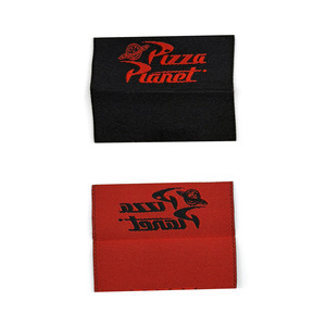 Etiquetas de estilo personalizables, plegables al centro, de tela tejida, cortadas con láser, de forma rectangular, con costuras, lavables, para marcar prendas y bolsas. - Product Image 2