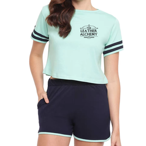 Conjunto Deportivo de Dos Piezas de Alta Calidad para Mujer, Camiseta con Logotipo Estampado para Playa de Verano, Conjunto de Pantalones Cortos de Secado Rápido y Transpirable - Product Image 1