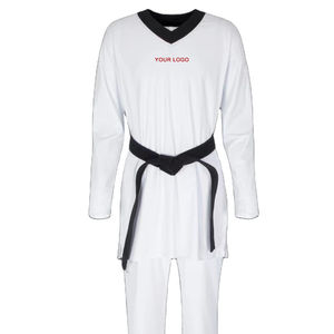 Uniforme de Taekwondo Dobok WTF 2026 de Alta Calidad, 100% Algodón, Diseño Personalizado, Transpirable, de Secado Rápido, para Hombres Adultos - Product Image 1
