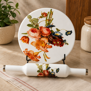 Falah International Modern Chakla Belan Set Marble Premium Handmade Wholesale OEM Eco Friendly Durable <b>Rolling</b> Chakla Belan 2026 - Product Image 1