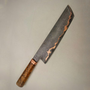 Couteau de cuisine professionnel en cuivre Damas fait main pour la préparation des aliments à la maison, au restaurant et en cuisine - Product Image 6