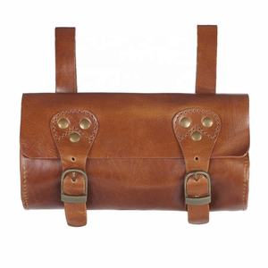 Bolsa de almacenamiento de cuero hecha a mano para SILLÍN de bicicleta, marco de tubo trasero delantero, bolsas de bicicleta, bolsa de cuero para bicicleta, producto OEM y FBA - Product Image 2