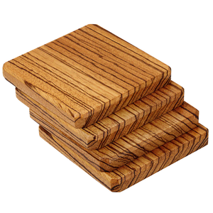 Rustic Wooden Coffee Coaster Set Handmade Drink Holder <b>Mats</b> for Home <b>Bar</b> Accessories - Product Image 6