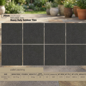 Nuevas Baldosas de Porcelana Gris Moderna de 20 mm, 600x600, 600x1200 mm, Resistentes para Exteriores, para Pasillos y Baños, Baldosas Grandes para Patio - Product Image 1