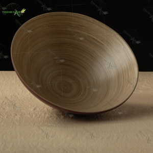 Bol à salade en bambou léger personnalisé plat de service naturel et écologique pour les légumes et les fruits nouveauté utilisation en cuisine - Product Image 4