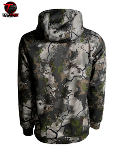Sudadera con Capucha de Caza para Hombre, Diseño de Camuflaje Digital, para Montaña, con Cuello Alto Cruzado y Cordones Ajustables en la Parte Delantera - Product Image 5