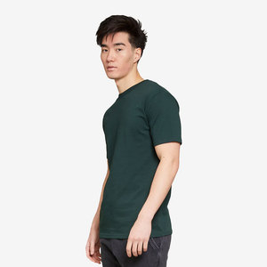 เสื้อยืดคอกลมแขนสั้นผู้ชายผ้าฝ้าย 100% ทรงปกติ ไม่เป็นขุย สไตล์สมาร์ทแคชชวล  สีพื้น  รับสกรีนโลโก้ - Product Image 4