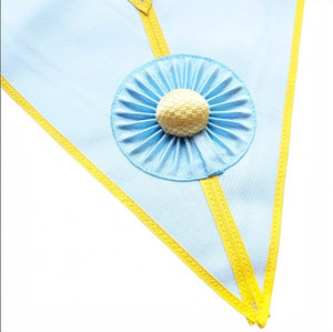 Collier de Maître Vénérable Rectifié Rite Écossais en Cuir Premium Brodé à la Main, Insignes Cérémoniels de Loge Bleue - Product Image 2