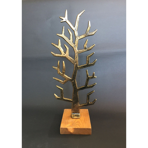 Modern Silver Metal Tree of Life Sculpture Polished Showpiece for Good Luck and Prosperity Large Elegant Table <b>Top</b> Home Decor - Product Image 5