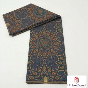 Tela de algodón estampada con cera personalizada de Libia con opciones de logotipo y marca personalizados para fabricantes de prendas de vestir por Hitjem Export - Product Image 2