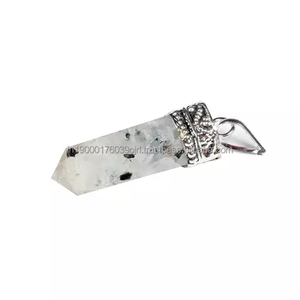 Agate Stone Healing Crystals Gemstone Agate Red Jasper Faceted <b>Pencil</b> Point Bulk Agate Jewelry Pendant Necklace For Sale - Product Image 5