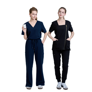 HOT SELLING Hospital Medical Clothing Rayon/PE/Spandex Fashionable medical <b>scrubs</b> sets women nurse wide leg - OEM/ODM - LOW MOQ - Product Image 3