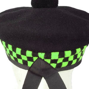 Gorro Balmoral Verde Vibrante Hecho a Mano en Escocia, OEM ODM, Gorros Tradicionales para Kilt, 100% Lana, Más Vendido - Product Image 5