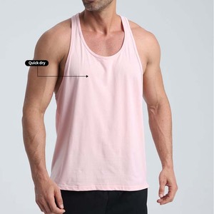 Débardeur en coton bleu clair pour homme, col rond, couleur unie, décontracté, respirant, tricoté, sans manches - Product Image 5