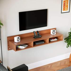 Mueble de TV de Madera para Montaje en Pared, Soporte para Decodificador/Panel de TV con Estantes para Libros y Unidad de Exhibición Decorativa - Product Image 1