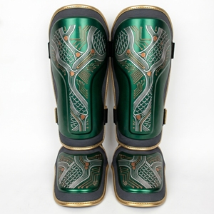 Espinilleras de Neopreno Blancas con Cierre Ajustable de Gancho y Bucle, Equipo de Protección para Boxeo, Unisex para Adultos, Diseño de Espinilleras de Color Sólido - Product Image 1