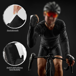 <b>Touch</b> Screen Cycling <b>Gloves</b> Half Finger High Quality Fabric Windproof Cycling <b>Gloves</b> For Urban Commute And E Bike Riding - Product Image 4