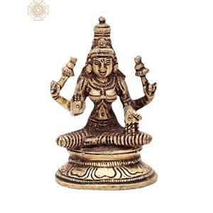 รูปปั้นเทพีลักษมีแฮนด์เมดขนาด3.2นิ้วรูปปั้นอินเดียสำหรับให้เป็นของขวัญ - Product Image 1