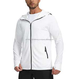 Veste légère pour homme Sweat à capuche avec fermeture éclair complète Chemise à manches longues avec fermeture éclair pour homme Randonnée Pêche Poche zippée - Product Image 1