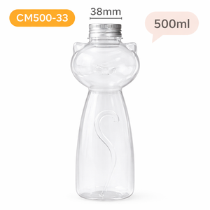 Botella con Forma de Gato de 500 ml CM500-33 con Tapa de Aluminio a Prueba de Fugas para Envasado de Bebidas y Té - Product Image 2