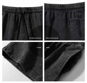 Ensemble short et t-shirt respirant pour homme, style décontracté, avec effet délavé à l'acide, fabriqué au Pakistan par un professionnel, meilleur prix de vente, faible MOQ - Product Image 6