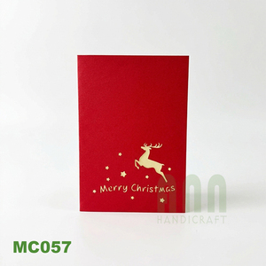 Tarjetas de Felicitación Navideñas Personalizadas en 3D con Diseño de Papá Noel, Impresión por Transferencia Térmica, Recuerdo, Tarjeta de Agradecimiento, Hecho en Vietnam - Product Image 4