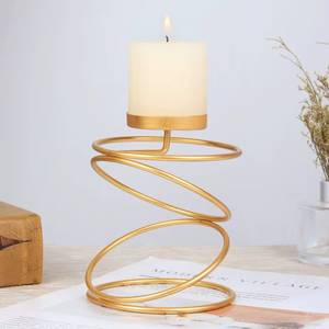New Style Metal Candle Holder For Home Decoration Living Room Tabletop Classic Elegant Design Accent - Product Image 1
