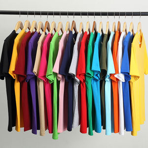 Camiseta de Manga Corta para Hombre, Cuello Redondo, Corte Regular, Color Sólido, Informal, de Algodón, Tejido de Punto, Roja - Product Image 6