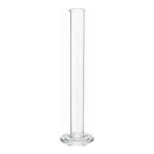 Cylindre gradué en verre Corning pour PYREX VISTA Classe A, avec échelle métrique et embout en entonnoir, pour le transfert de liquides en laboratoire - Product Image 1