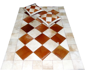 ชุดตกแต่งพื้นพรมปอกระเจาหนังวัวสไตล์ใหม่ปักลายเป็นมิตรกับสิ่งแวดล้อมป้องกันฝุ่น - Product Image 5