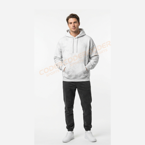 Prix de gros Sweat à capuche pour homme personnalisé, délavé à l'acide, uni, brodé, écologique, 100% coton, grammage lourd, à épaules tombantes, collection automne - Product Image 6