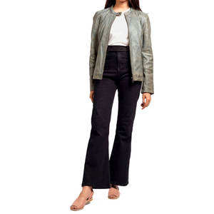 Elegante Chaqueta de Piel de Oveja Genuina para Mujer al por Mayor, Abrigo de Moda Transpirable e Impermeable para Otoño/Invierno - Product Image 4