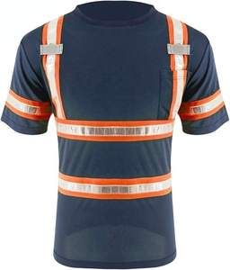 Camiseta de Seguridad Reflectante de Alta Visibilidad, Uniforme de Advertencia para Trabajadores de Carreteras y Obras de Construcción - Product Image 1