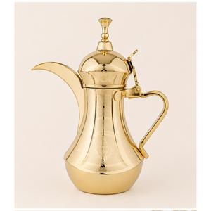 High Quality Gold Plated Stainless Steel Arabic Coffee Dallah <b>Pot</b> Traditional Middle East Qahwa Kettle for Home Hotel and Majlis - Product Image 5