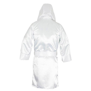 Top Quality Custom Design Comfortable Breathable Satin Silk Robe Wholesale Boxing Hood Robe Customized Martial Art Wear AI-BR-03 - Product Image 5