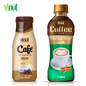 กาแฟพรีเมี่ยมมอคค่าสำเร็จรูป บรรจุขวด PET 280 มล. แคลอรีต่ำ VINUT สำหรับขายส่ง, รับผลิตแบบ OEM และฉลากสินค้าส่วนตัว - Product Image 1