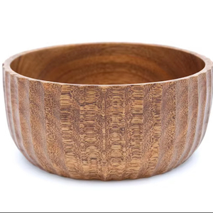 Juego de Tazones Tallados en Madera de Acacia Estilo Japandi, 25cm/20cm/14cm, Hechos a Mano, Aptos para Alimentos, para Regalos Empresariales, Indonesia - Product Image 1