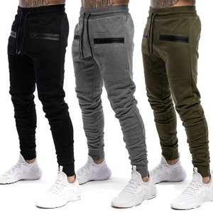 Men's Black Sweatpants Elastic Waist Drawstring Side Pockets Casual Joggers Breathable Spandex Polyester Autumn Wear - Product Image 6